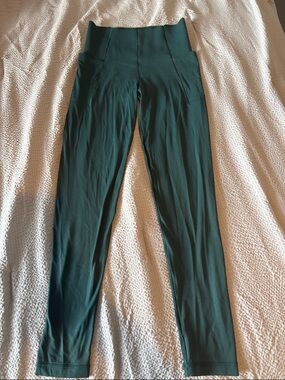 Aerie High-Rise Deep Green Leggings with Pockets